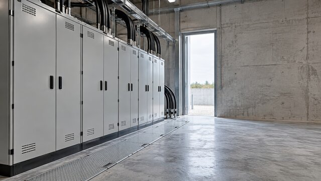 Data center power distribution room for AI infrastructure expansion