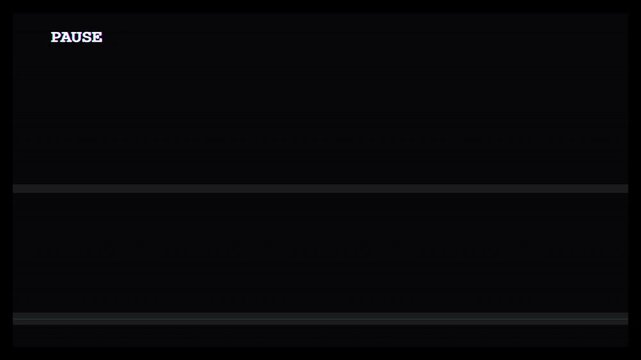 Paused VHS tape blank black screen effect