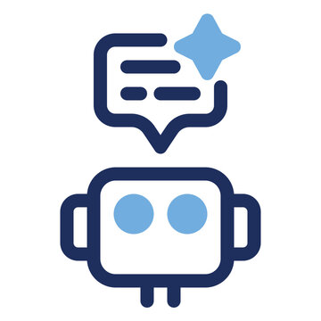 Chatbot Robot Speech Bubble Assistant Duo Tone Icon