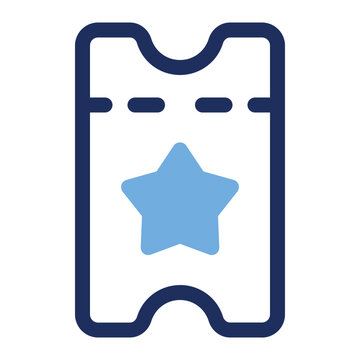 Ticket Star Event Voucher Pass Duo Tone Icon