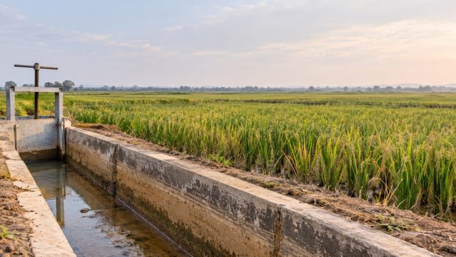 Rice irrigation infrastructure under El Nino water scarcity risk