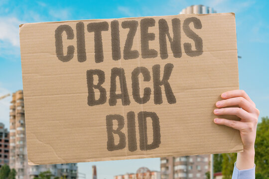 "Citizens back bid" Public supported the proposed initiative. SUPPORT. INITIATIVE. APPROVAL. ENDORSEMENT. BACKING.