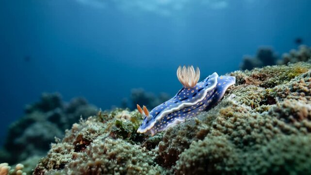 nudibranch underwater close up in lembeh strait indonesia video