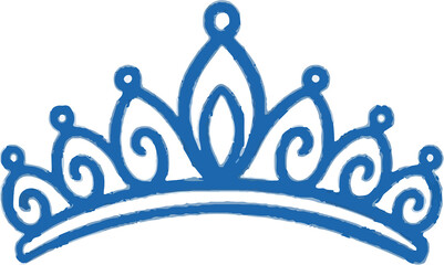 Hand-Drawn Crown and Tiara Doodle in high resolution © stock image library