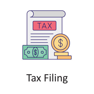 Tax Filing Vector Icon which an easily modify and edit