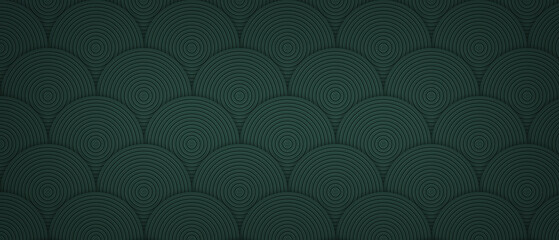 Dark green scallop fish scale pattern texture © MstZebun