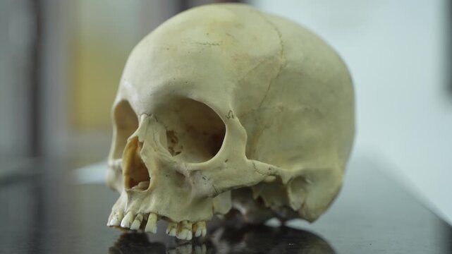 A human skull, It is used in medical science.