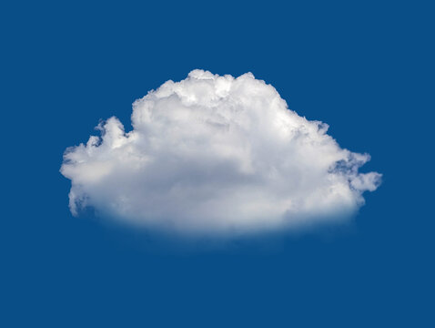 Cotton ball A lonely cloud moves freely across the blue sky. The gentle movement of an atmospheric front. A majestic swirling spectacle.