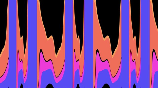 90-s Style Liquid Colors Opposite Direction, Looped Animation