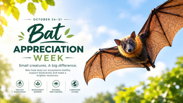 Flying Fox Bat for Bat Appreciation Week &ndash; October 24&ndash;31
