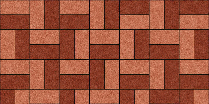Red interlocking brick paver stone texture pattern