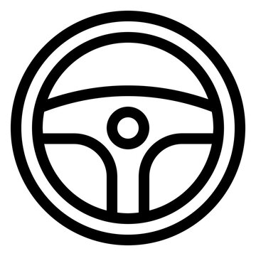 Steering Wheel Race Motorsport Drive Line Icon
