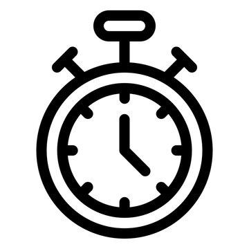 Stopwatch Timer Workout Race Time Line Icon