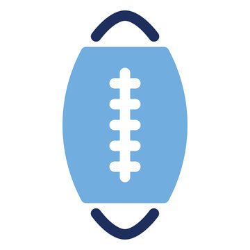 Rugby Ball American Football Sport Duo Tone Icon