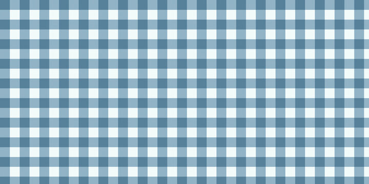 Seamless Light blue and white gingham checkered pattern texture background