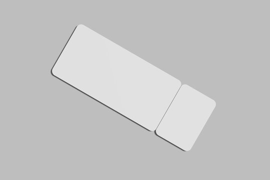 Ticket Blank 3D Render Mockup
