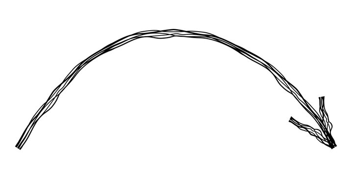 Hand Drawn Arrow Marker Isolated on Transparent Background PNG