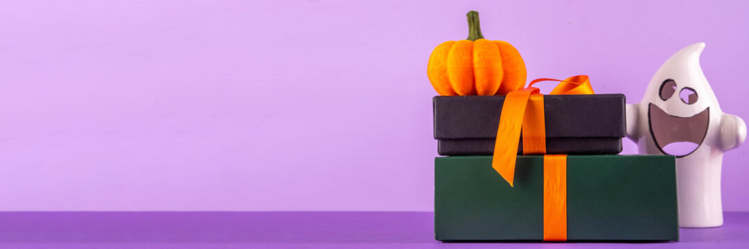 High colored bright Halloween greeting card background, Halloween party invitation or bar menu