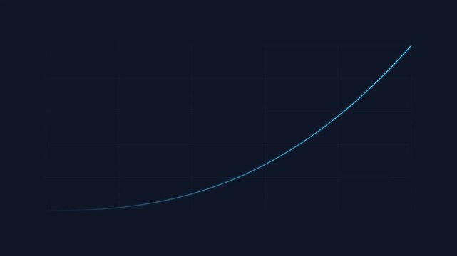 Animated business growth chart with five star rating icons