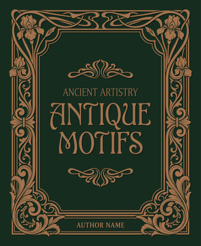 Ancient Artistry Antique Motifs Decorative Book Cover Template
