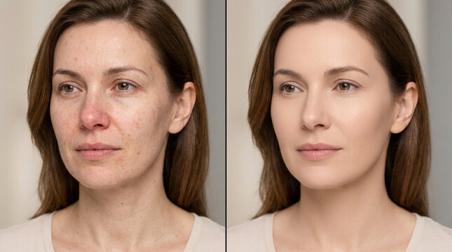 Before and After Makeup Transformation
