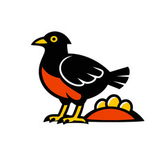 Fototapeta premium Megapode Bird Vector Illustration