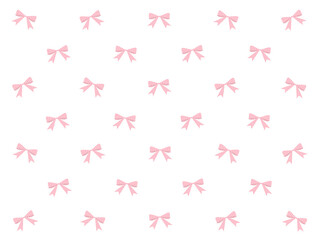 Obraz premium Coquette Aesthetic Pink Ribbon Bows Seamless Pattern for fashion textile design, cute digital backgrounds, feminine branding, holiday wrapping paper, stationery packaging, creative DIY scrapbooking.
