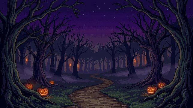 Haunted Forest at Night