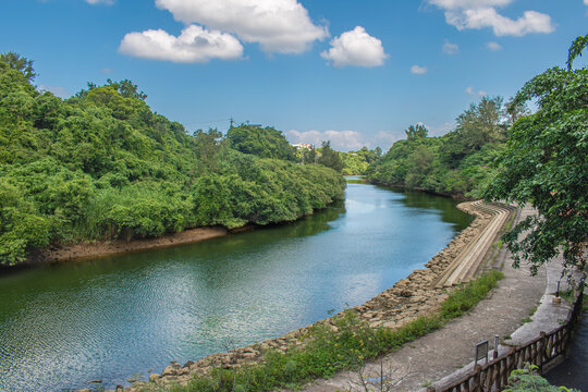 沖縄県嘉手納町　比謝川の風景