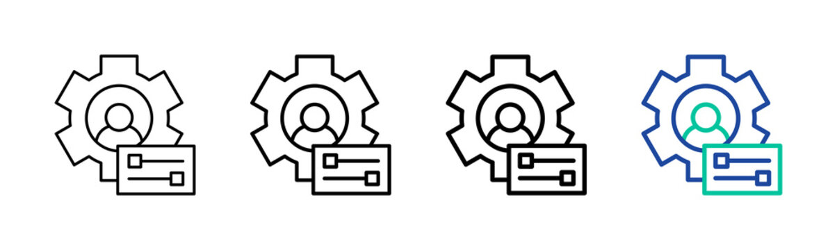 Configuration Management Icon Collection Different Style Outline