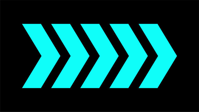 Arrow symbol with aqua colored,chevron web flat icon vector.
