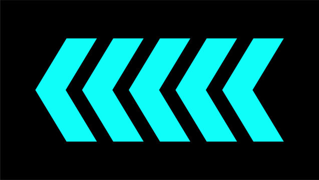Arrow symbol with aqua colored,chevron web flat icon vector.