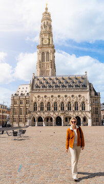 Woman at Arras town hall in France