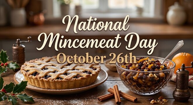 National Mincemeat Day October 26th Pie Dessert Tradition