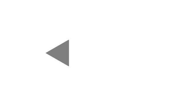 Back fast forward blue symbols icon symbol animation on black background. Left fast forward sign moving forward