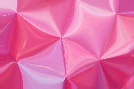 Pink holographic foil texture with abstract geometric folds