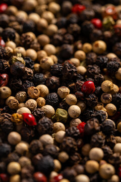 Assorted peppercorn blend with black white and red pepper