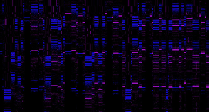 Abstract Multicolor Digital Glitch Texture Background, TV Signal Pixel Noise Distortion Overlay