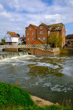 Restored Abbey Mill and sluices, Tewkesbury, Gloucestershire, Severn Vale, UK