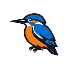 Fototapeta premium Vibrant Kingfisher Mascot Character Concept
