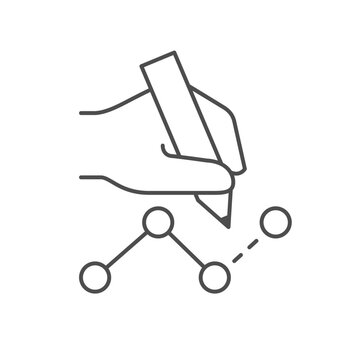 Strategic planning line outline icon
