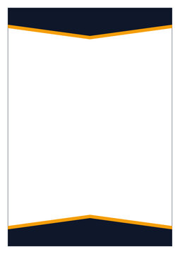 Professional certificate template with dark blue and orange chevron borders for business awards.
