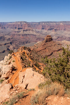 Grand Canyon desert panorama from South Rim, Arizona