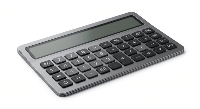 electronic desktop office calculator, black digital business counting keypad, solar battery financial accounting machine, modern mathematics student tool, corporate finance calculation equipment, budg