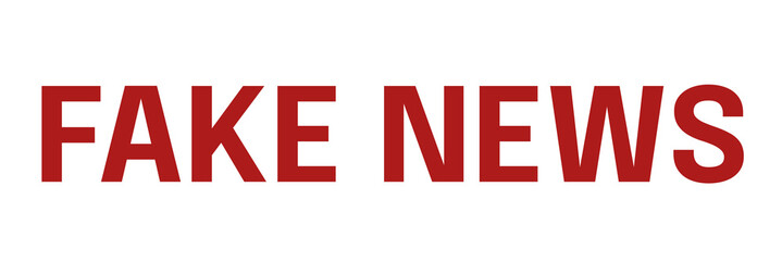 Obraz premium Fake news word png, simple typography digital sticker in transparent background