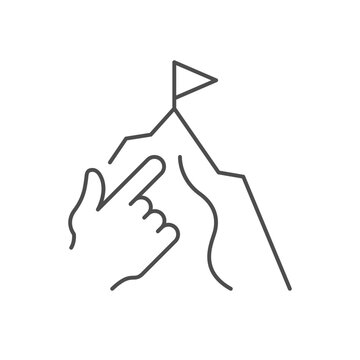 Personal aim line outline icon