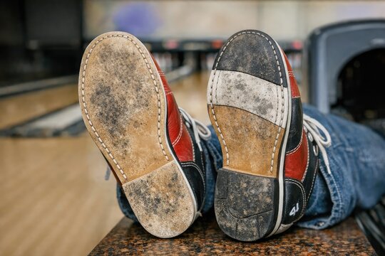 A pair of shoes sitting on a table