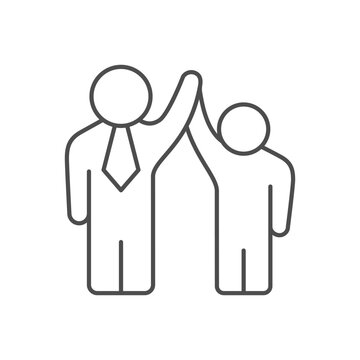 Business success line outline icon
