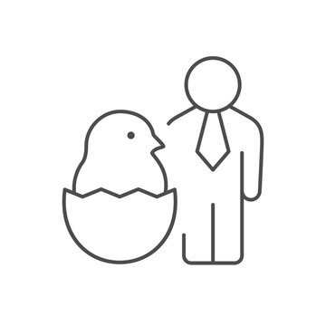 Business trainer line outline icon