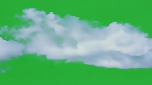 Green Screen Cloud Smoke Motion Overlay Isolated for Chroma Key